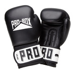 View the Pro Box Leather 'CLUB ESSENTIALS COLLECTION' Black Sparring Glove online at Fight Outlet
