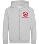 View the BUG KLUB UK. KIDS JH050B FULL ZIP HOODIE - Heather Grey/Red online at Fight Outlet
