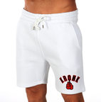 View the KRONK Gloves Applique Jog Shorts, White online at Fight Outlet