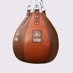 View the Tuf Wear Classic Brown Leather Wrecking Ball (Large Maize Bag) online at Fight Outlet