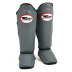 View the Twins Special SGS10 Double Padded Shin Pads - Grey/Black online at Fight Outlet
