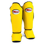 View the Twins Special SGS10 Double Padded Shin Pads - Yellow/Black online at Fight Outlet