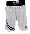 View the Pro Box 'CLUB ESSENTIALS' Boxing Shorts - White/Black  online at Fight Outlet