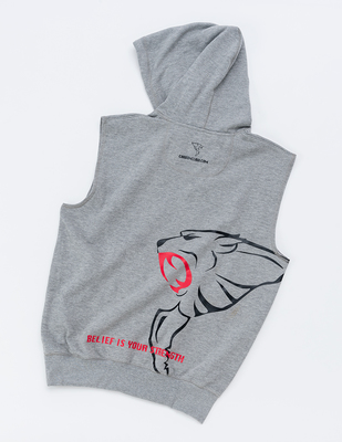 Carbon Claw Hoodie Sleeveless - Grey
