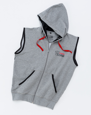 Buy the Carbon Claw Hoodie Zip Up Sleeveless - Grey online at Fight Outlet