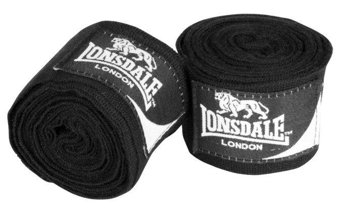 Lonsdale Junior Stretch/Mexican Handwraps, 2.5m Black