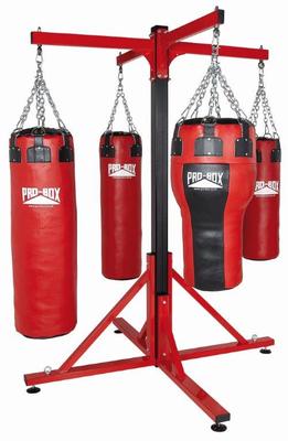 Buy the Pro Box 'COLOSSUS' Four Station Free Standing Punch Bag Frame online at Fight Outlet