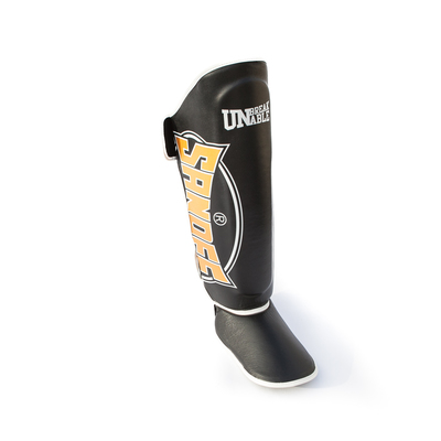 Sandee Cool-Tec Boot Shin Guards Leather Black/Gold/White  