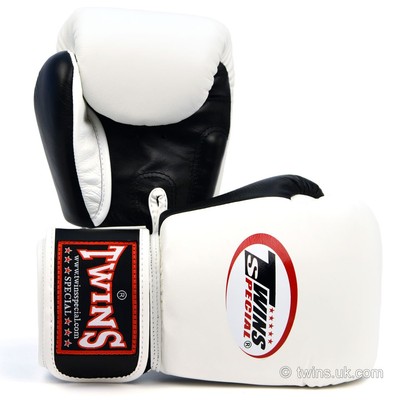 BGVL-3T Twins 2-Tone White-Black Boxing Gloves