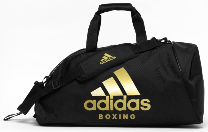 Buy the ADIDAS 2 IN 1 HOLDALL - BLACK/GOLD - BOXING, JUDO, KARATE, KICKBOXING, TAEKWONDO online at Fight Outlet