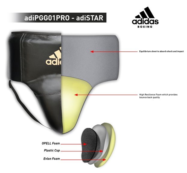 Adidas AdiStar Pro White/Red Groin Guard