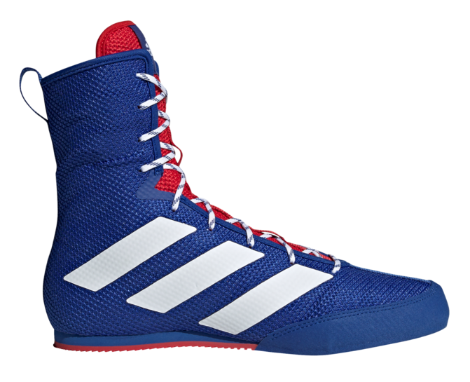 Adidas Box Hog 3 Boxing Boots, Blue/White/Red