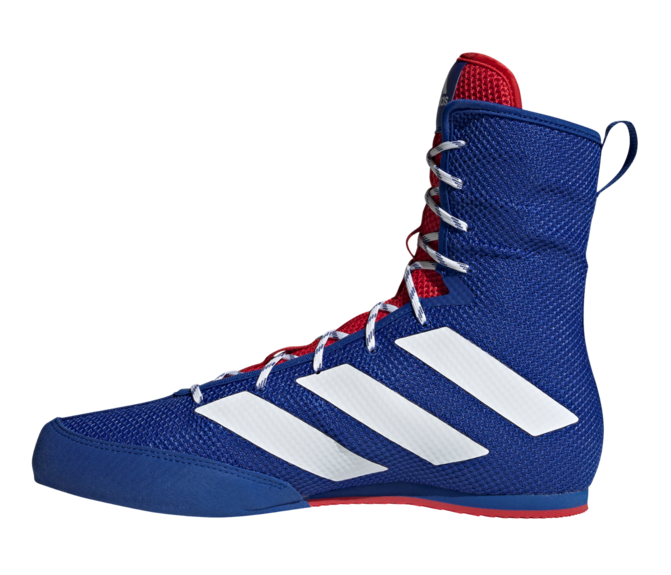 Adidas Box Hog 3 Boxing Boots, Blue/White/Red