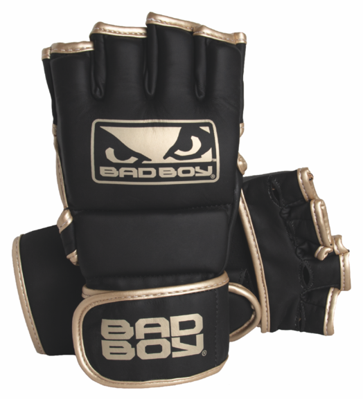 Bad Boy MMA Glove With Thumb, Black/Gold