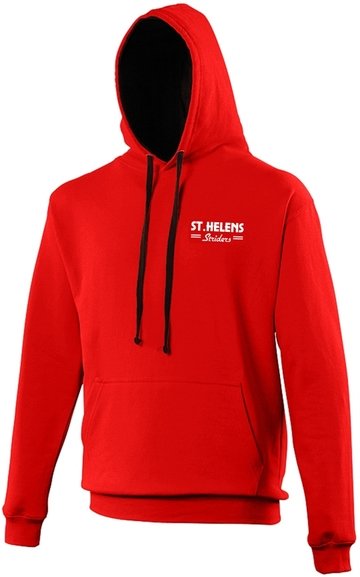 Buy the ST.HELENS Striders UNISEX VARSITY HOODY with embroidered chest badge & Large Back Print. Junior & Adults online at Fight Outlet