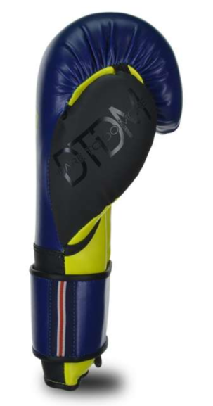 BRAVOSE Nemesis Premium Quality Boxing Gloves, Blue/Yellow