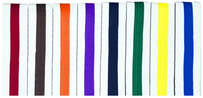 Cimac Striped White MA Belts Code 110-029 (240cm)