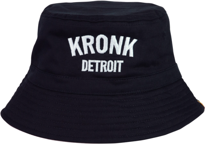 KRONK Detroit Cotton Bucket Hat Black/White