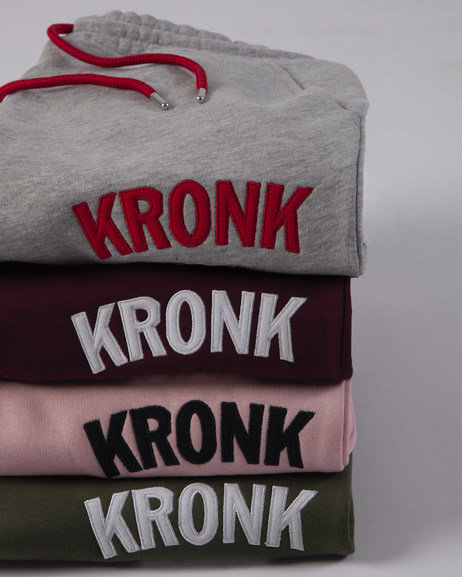 Kronk Detroit Joggers Regular Fit Charcoal with White Applique logo