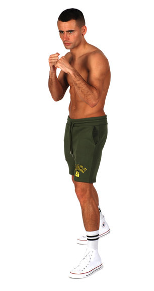 KRONK Gloves Applique Jog Shorts, Military Green
