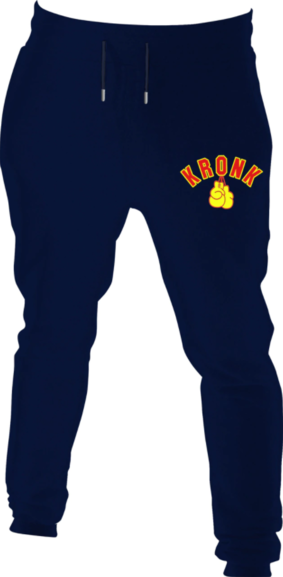 Kronk Gloves Joggers Regular Fit Navy with Red & Yellow Applique logo