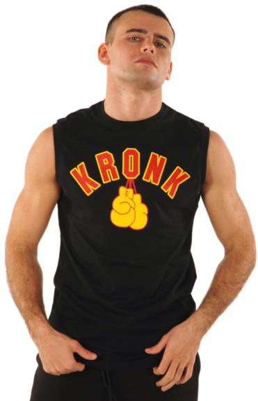 Buy the KRONK Gloves Sleeveless T Shirt Black/Red/Yellow online at Fight Outlet