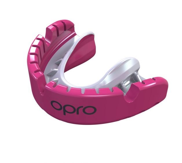 OPRO GOLD MOUTHGUARD FOR BRACES  PINK/PEARL
