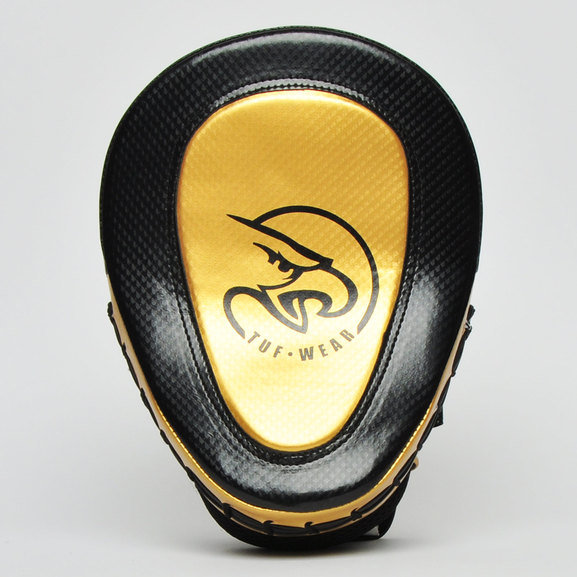Tuf Wear Victor Gel Curved Hook and Jab Pad, Black/Gold
