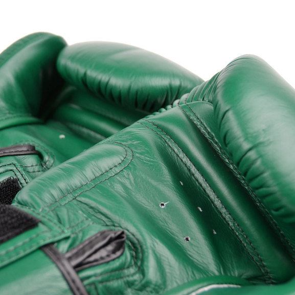 BGVL-3 Twins Dark Green Velcro Boxing Gloves