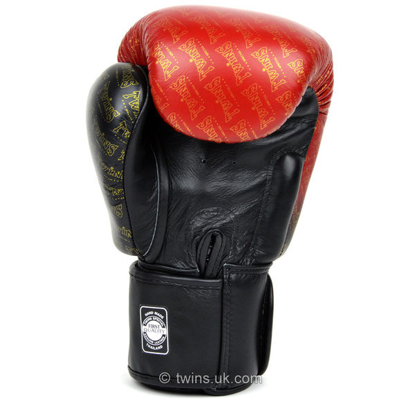 Twins FBGVL3-TW1 Black-Red Colour Fade Boxing Gloves