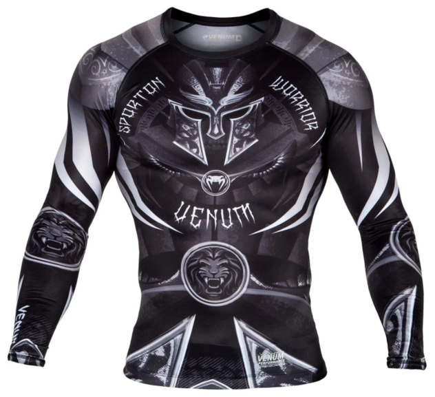 Buy the VENUM GLADIATOR 3.0 RASHGUARD - LONG SLEEVES - BLACK/WHITE online at Fight Outlet