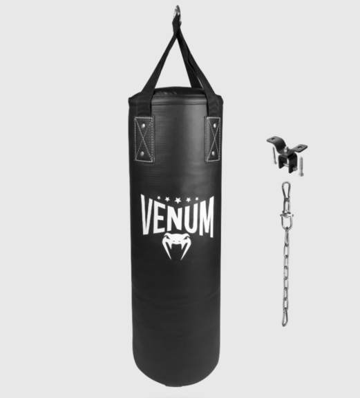 Buy the VENUM ORIGINS PUNCHING BAG 3ft, 32kg - BLACK/WHITE (CEILING MOUNT INCLUDED) online at Fight Outlet