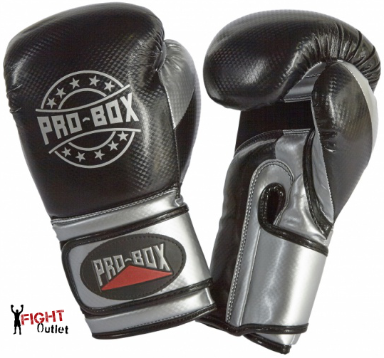 Buy the Pro Box NEW 'CHAMP SPAR' Boxing Gloves Black/Silver online at Fight Outlet