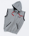Carbon Claw Hoodie  Zip Up Sleeveless, Grey Thumbnail
