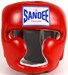 Sandee Closed Face Leather Head Guard Red Thumbnail
