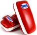 Sandee Extra Thick Flat Thai Kick Pads Leather - Red/White Thumbnail