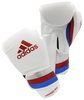 Adidas AdiSpeed Velcro Boxing Gloves, White/Red Thumbnail