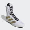 Adidas Box Hog 3 Boxing Boots, Cloud White/Gold Metallic/Black Thumbnail