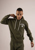 KRONK Boxing Team Towelling Applique Hoodie Regular Fit - Military Green/White Thumbnail