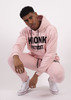 KRONK Detroit Applique Hoodie Regular Fit - Pink with Black logo Thumbnail
