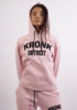 KRONK Detroit Applique Hoodie Regular Fit - Pink with Black logo Thumbnail