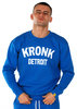 KRONK Detroit Applique Sweatshirt Regular Fit, Royal/White Thumbnail