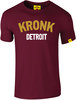 Kronk Detroit Gold Series Slimfit Tee Shirt - Maroon/Gold Thumbnail