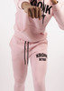 Kronk Detroit Joggers Regular Fit - Pink with Black Applique logo Thumbnail