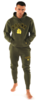 KRONK Gloves Applique Hoodie Regular Fit Military Green with Black & Yellow logo Thumbnail