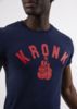 Kronk ONE COLOUR GLOVES SLIM FIT TEE SHIRT NAVY/RED Thumbnail