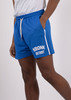 KRONK Single Stripe Detroit Applique Lined Shorts, Royal Blue/White Thumbnail