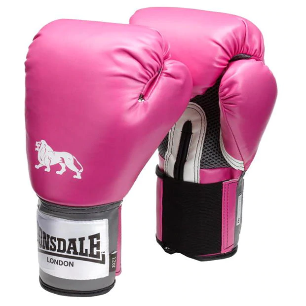 Lonsdale Pro Training Gloves- Pink/Grey  Thumbnail