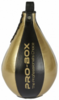 Pro Box 'CHAMP' Leather Hybrid Speedball.  Black/Gold Thumbnail