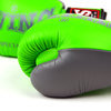 Twins BGVL3-2TA Limited Edition 2-Tone Boxing Gloves, Green/Grey Thumbnail